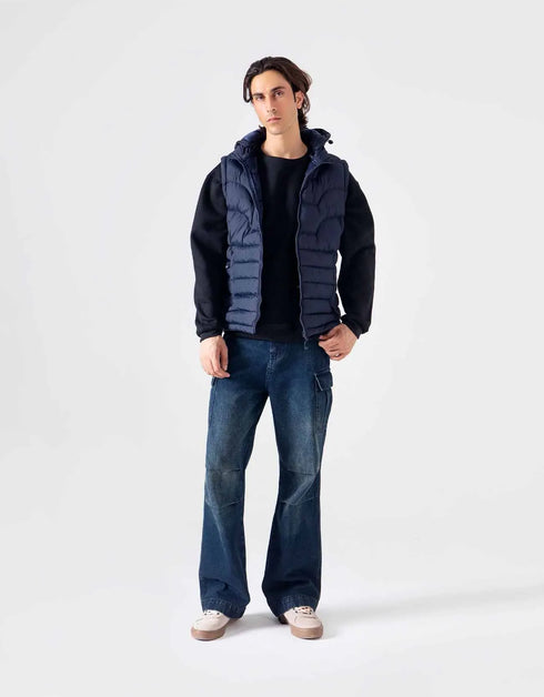 HOODED PUFFER VEST